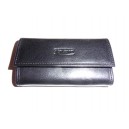 Porte clés cuir maroquinerie (noir)