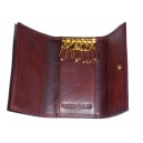 Porte clés en cuir marron