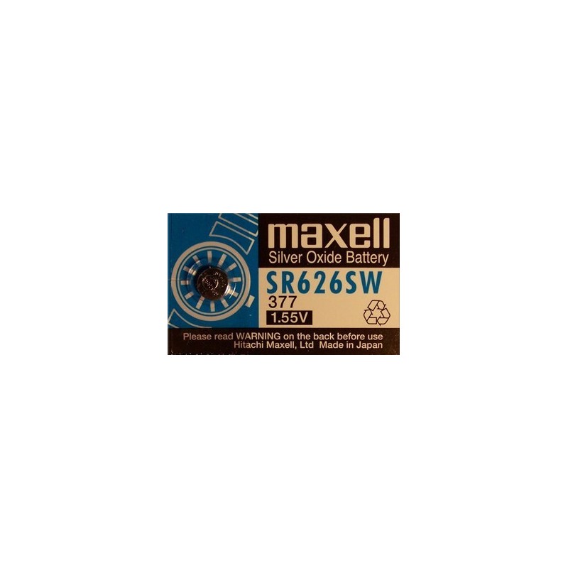 Achat Pile bouton MAXELL 377/SR626SW oxyde d'argent - prix dégressif, frais  de port offerts- Pile bouton pour montres 1.5v - P
